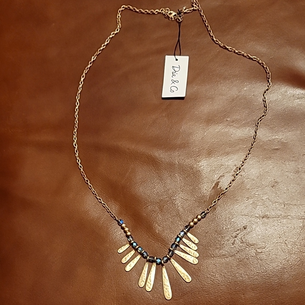 Gold and Blue Necklace